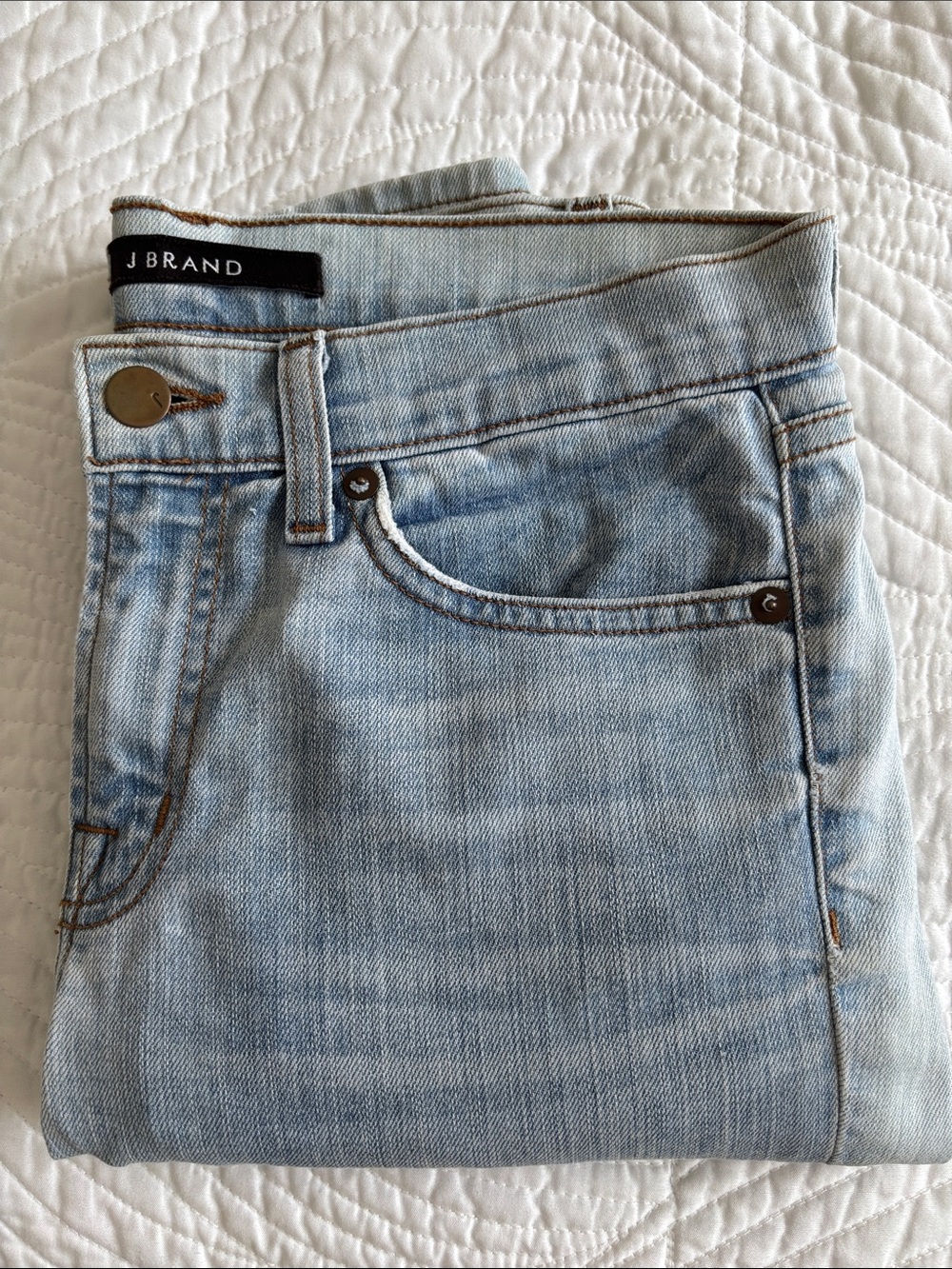 J Brand Orion Jeans Size 27 mid rise skinny leg light faded blue lightweight